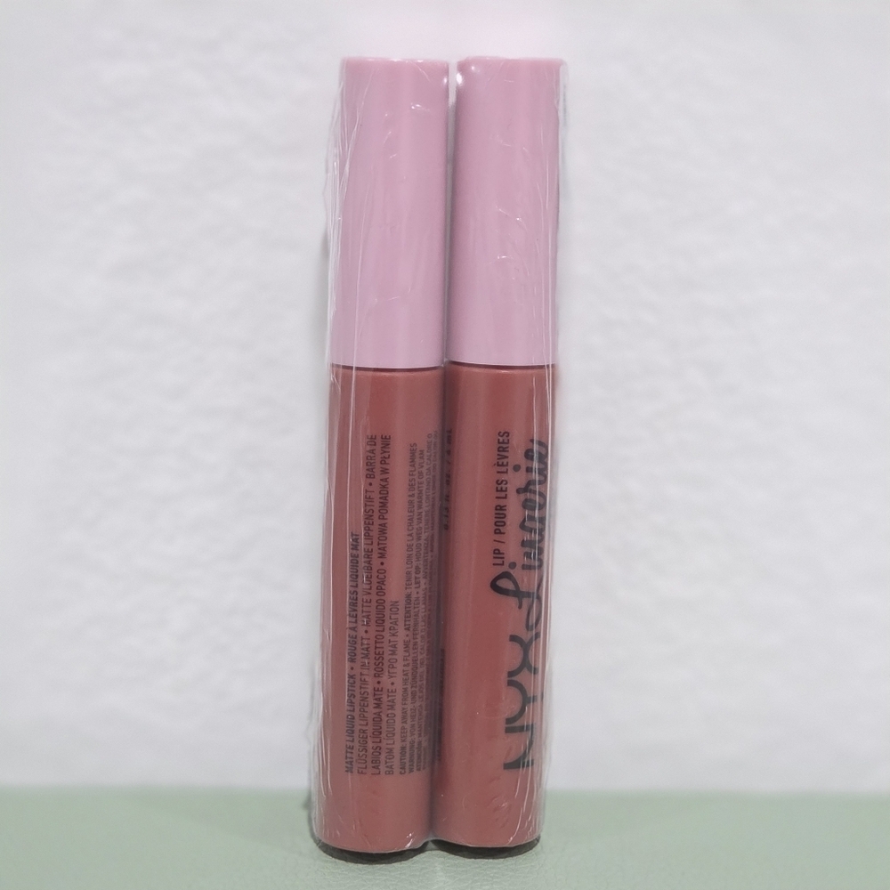 NYX Lip Lingerie XXL 2pk Matte Lipsticks in Candela Babe - Picture 4 of 6